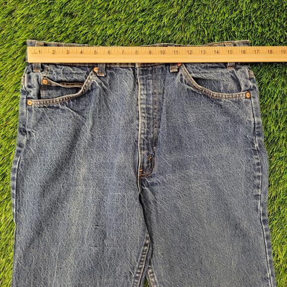 Vintage LEVIS 517 Bootcut Jeans 32x31 Western Denim Fraying - Picture 14 of 16